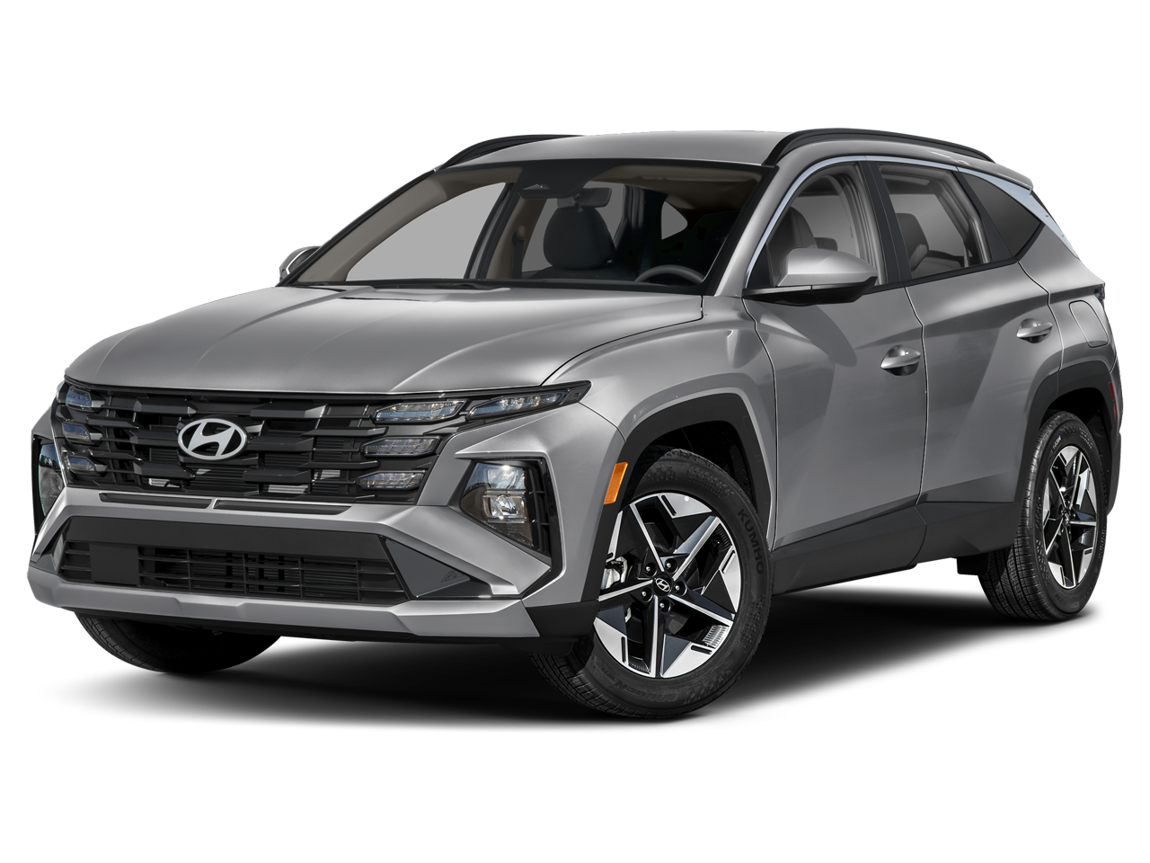2025 Hyundai Tucson SEL in White Pearl — front three-quarter view