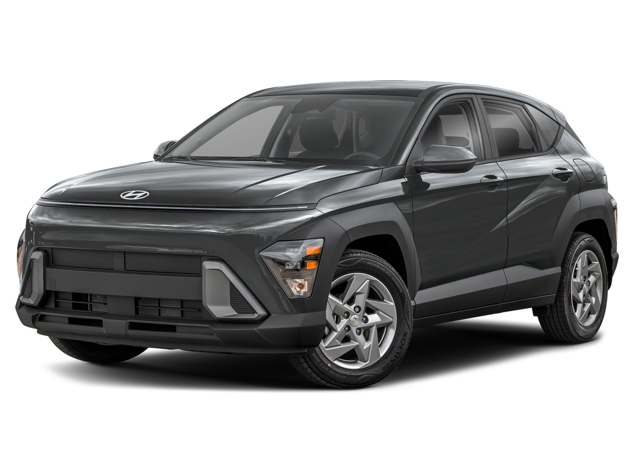 2025 Hyundai Kona SE in Ecotronic Gray Pearl — front three-quarter view