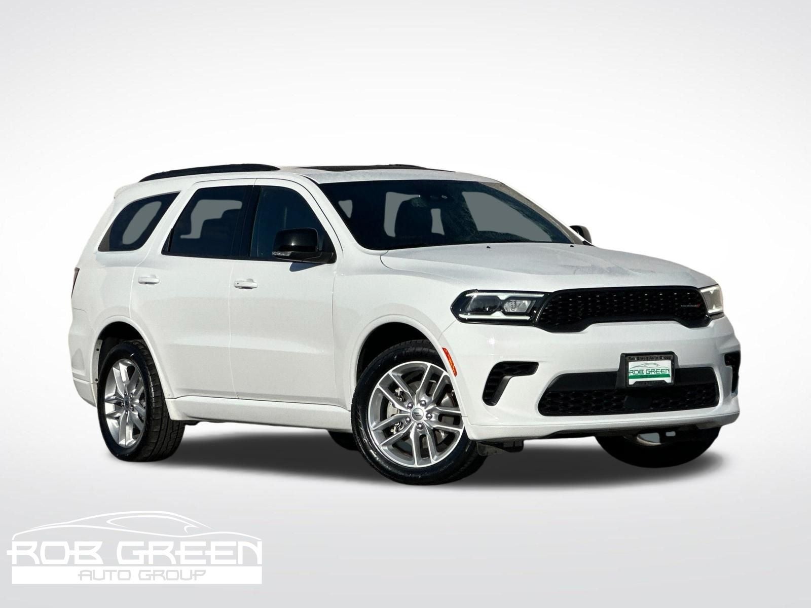 2024 Dodge Durango GT Plus in White Knuckle Clearcoat — front three-quarter view