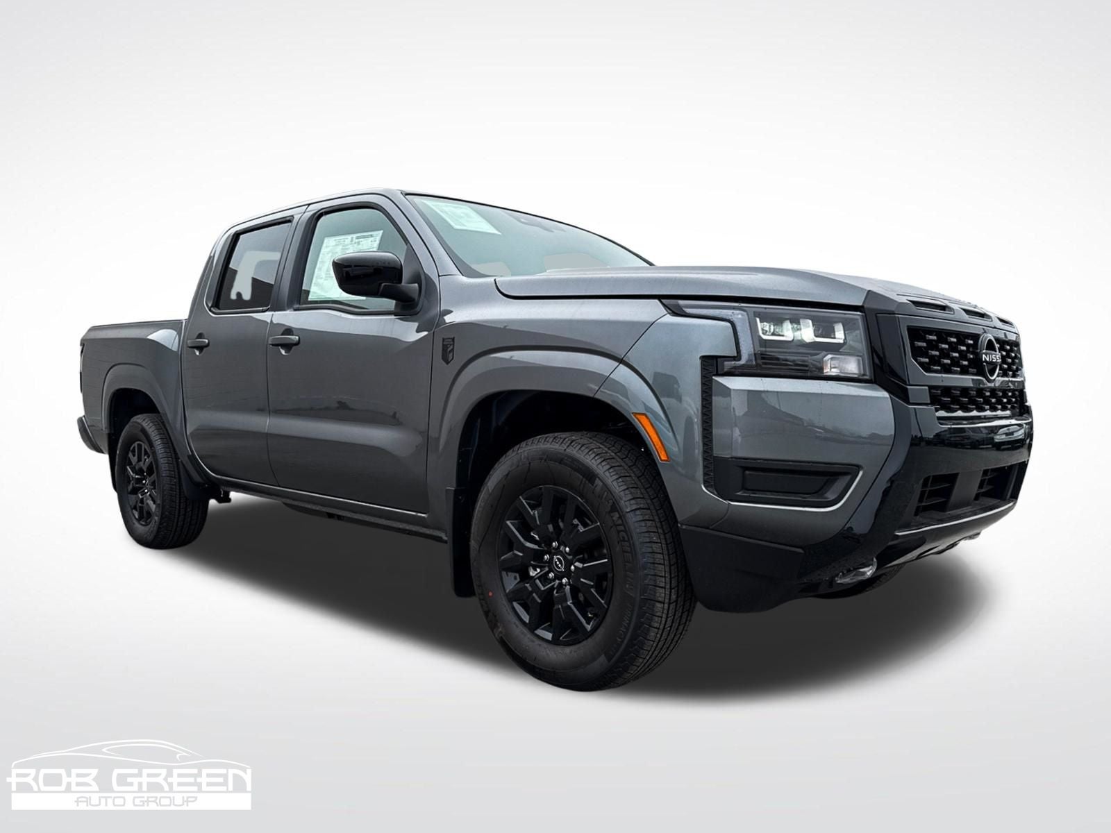 2026 Nissan Frontier SV in Gun Metallic — front three-quarter view