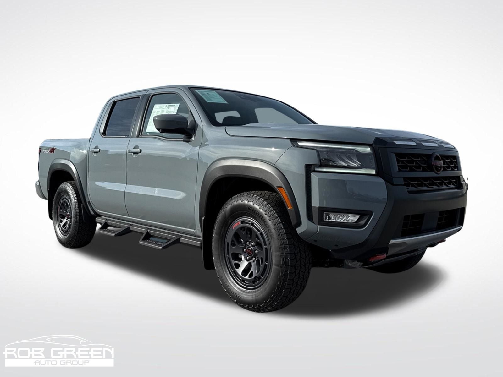 2026 Nissan Frontier PRO-4X in Boulder Gray Pearl — front three-quarter view