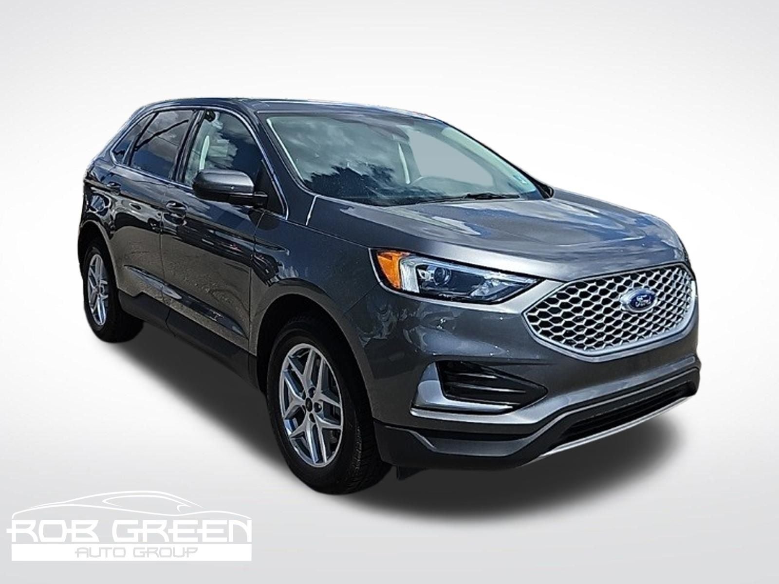 2024 Ford Edge SEL in Gray Metallic — front three-quarter view