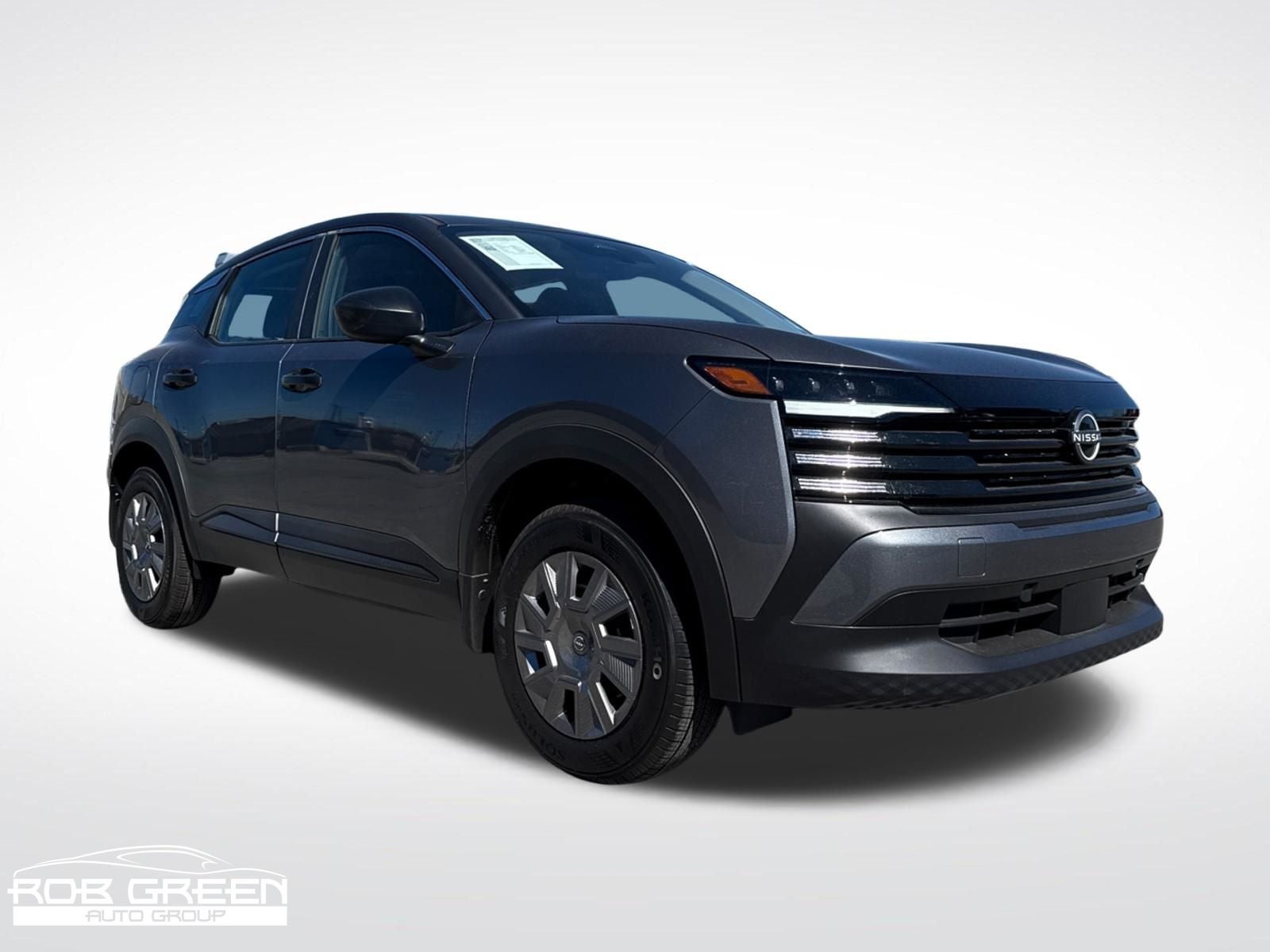 2026 Nissan Kicks S in Gun Metallic — front three-quarter view