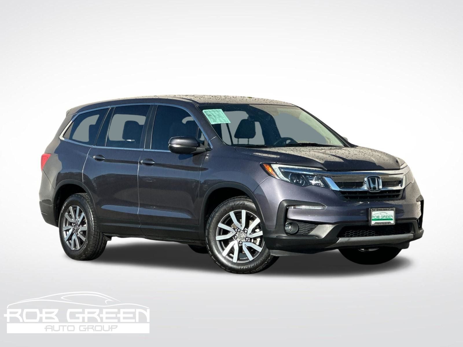2022 Honda Pilot EX-L in Gray — front three-quarter view
