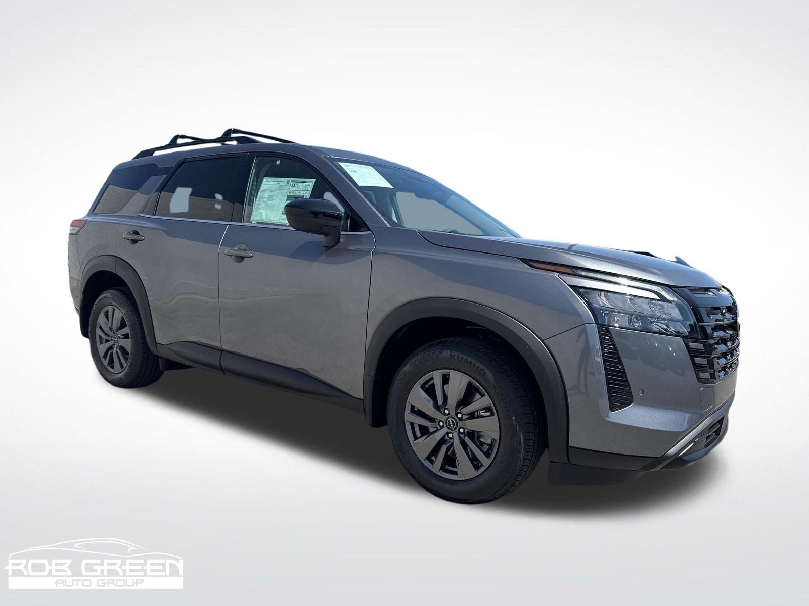 2026 Nissan Pathfinder SV in Gun Metallic — front three-quarter view
