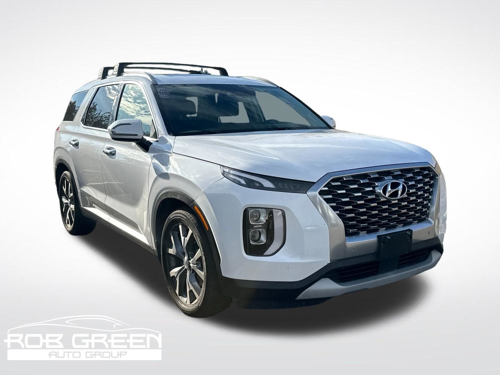 2020 Hyundai Palisade SEL in Hyper White — front three-quarter view